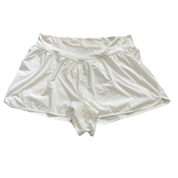 aerie Shorts Aerie White Athleticactivewear Shorts With Built In